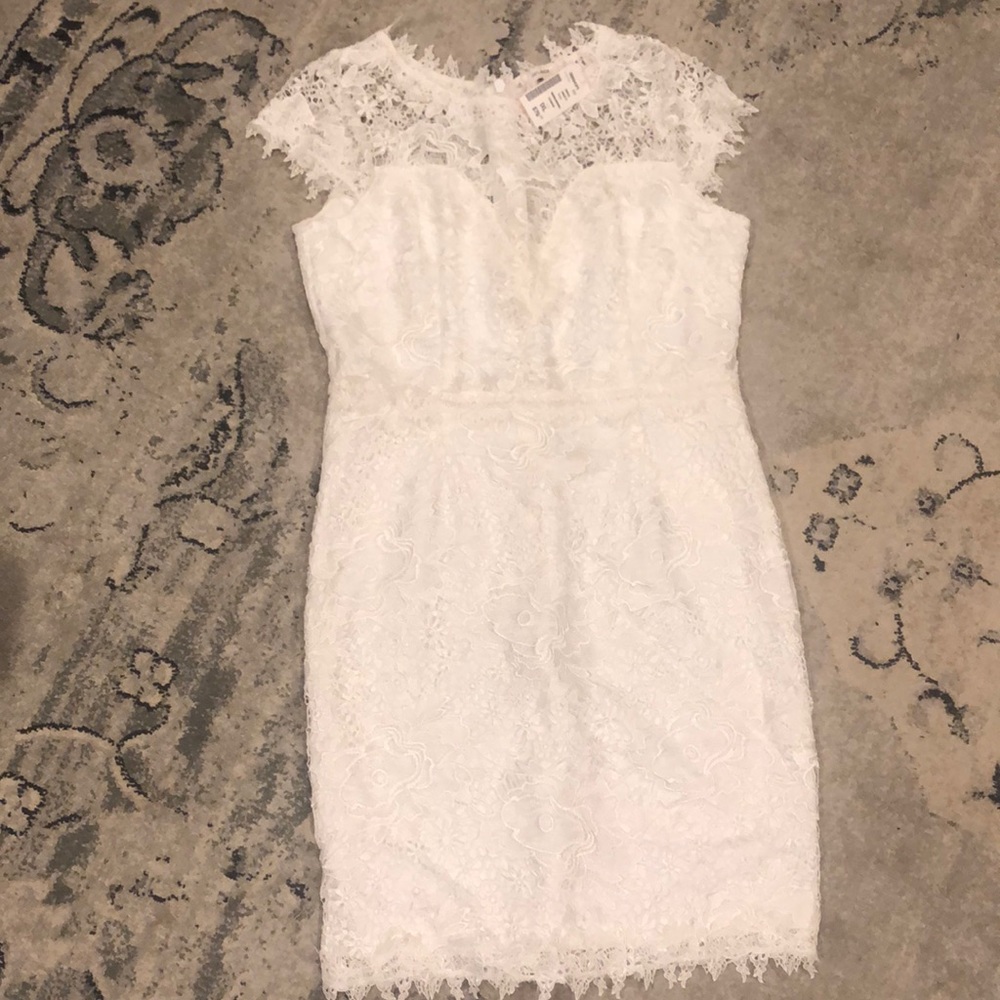 White dress with lace